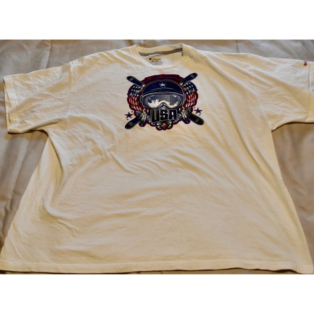 Columbia Men's Millennium Flash USA Graphic T-shirt-White-2XL